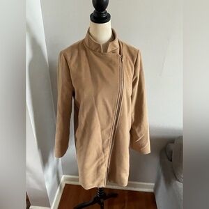 Jack by BB Dakota Henry asymmetrical zip pea coat Camel Tan Medium‎